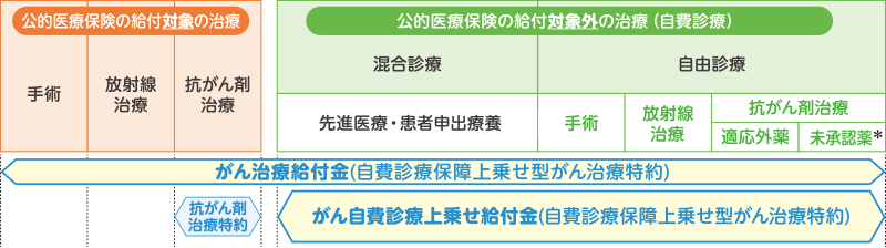 がん治療に関する保障の概要