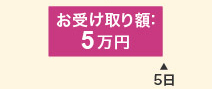 お受け取り額：5万円